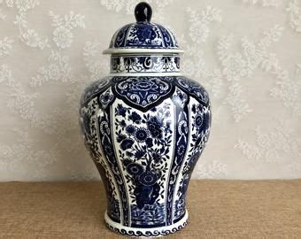 Large S Old Delft Ginger Jar Antique Chinois Vase Delfts Blauw