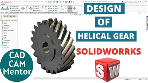 Design Of Helical Gear In Solidworks With Help Of Toolbox Solidworks