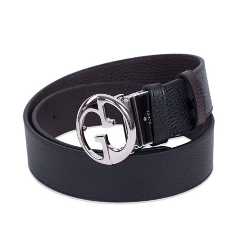 Shop authentic Gucci Interlocking Reversible Logo Belt at revogue for ...