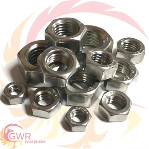 HEXAGON FULL NUTS A2 Stainless Steel M2 M2 5 M3 M4 M5 M6 M8 M10 M12 M14