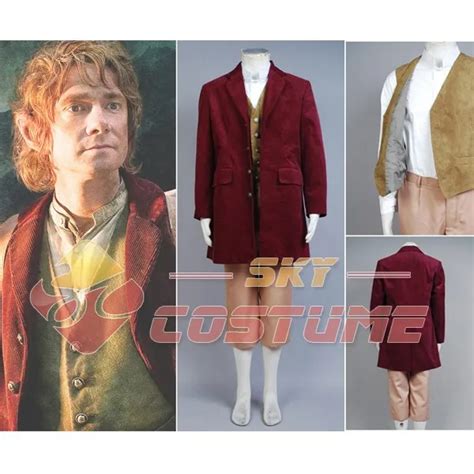 The Hobbit Bilbo Baggins Outfit Coatpantsvestshirt For Adult Men