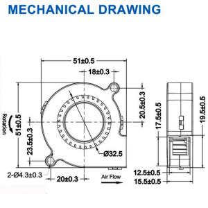 Ventilator Turbina GDSTIME 5015 24V