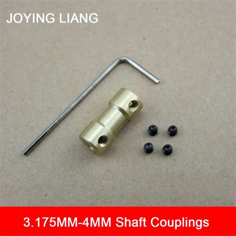 3.175MM 4MM Shaft Coupling Ship Model Motor Fittings of Copper Adapter ...