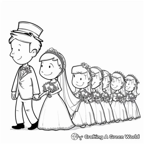 Bride And Groom Coloring Pages Free And Printable