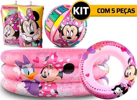 Kit Piscina Infl Vel Acess Rios Disney Minnie Infantil