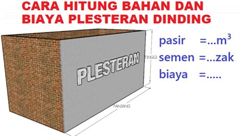 Cara Menghitung Biaya Dan Bahan Plester Dinding Rumah Youtube