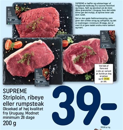 Supreme Striploin Ribeye Eller Rumpsteak Tilbud Hos Rema 1000