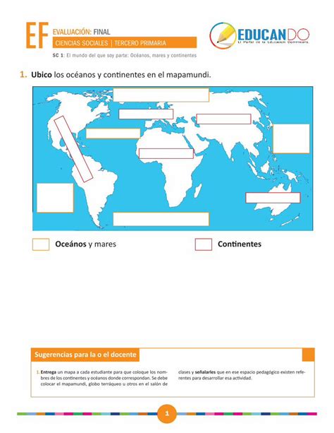 Pdf Ubico Los Oc Anos Y Continentes En El Mapamundi Eduplan