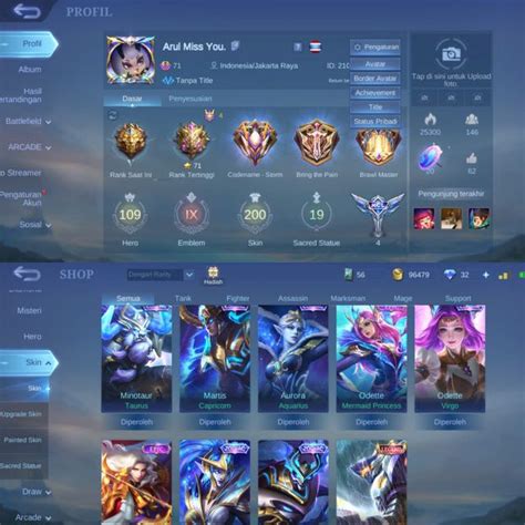 Mobile Legends Heroes And Max Emblems Legend Saber