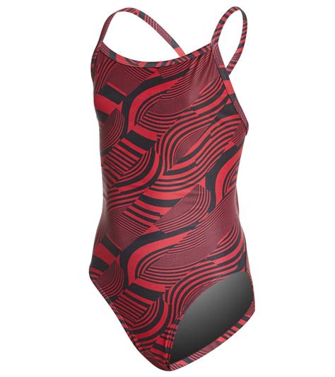 Iswim Swirl Thin Strap One Piece Swimsuit Youth 22 28 At