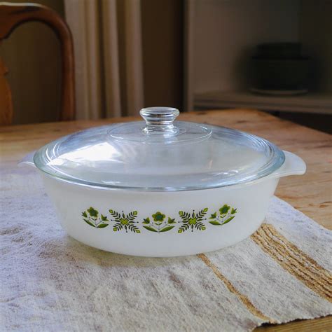 Vintage Anchor Hocking Fire King 2 Quart Round Casserole In Etsy Uk