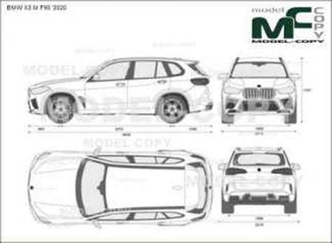 Bmw X5 M F95 2020 2d Drawing Blueprints 64785 Model Copy Default