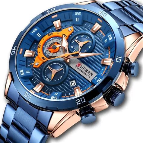 Reloj Pulsera Curren Para Hombre Color Azul Mercadolibre