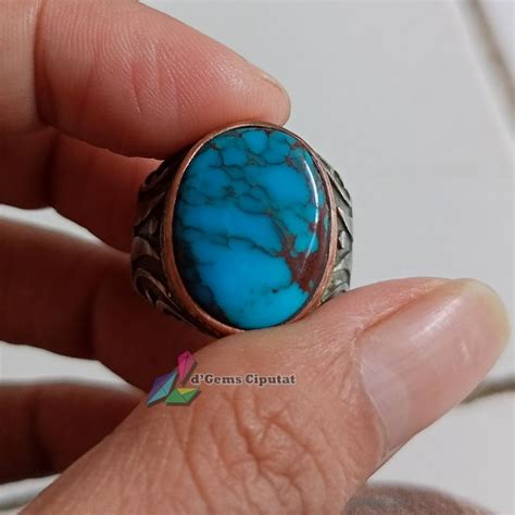 Jual Batu Cincin Akik Permata Natural Turquoise Pirus Umer Mesir Top