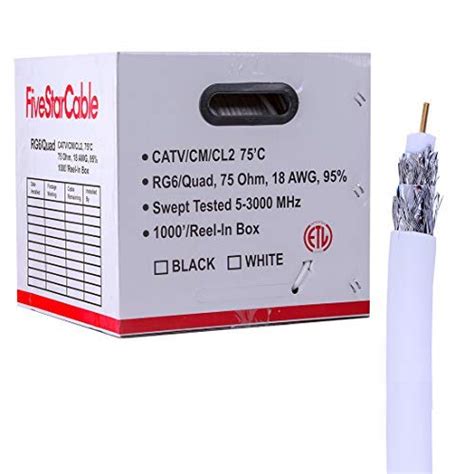 Buy Five Star Cable Ft Rg Quad Shielded Coaxial Cable For Use