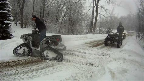 Polaris Sportsman 550 Prospector Tracks Deep Snow Riding YouTube