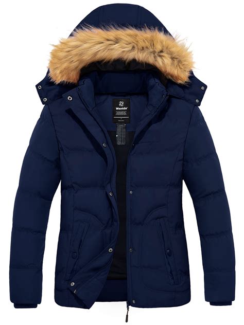 Wantdo Women S Winter Coat Waterproof Winter Jacket Hooded Cotton