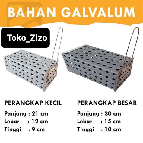 Jual Perangkap Tikus Jebakan Curut Besi Plat Kotak Jumbo Shopee Indonesia