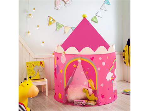 Songmics tente de jeu enfant château pour enfant tipi pop up portable