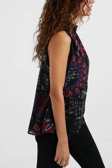 Sleeveless Tie Dye Blouse