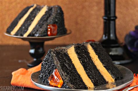 Devil's Food Cake with Pumpkin Butterscotch Frosting - SugarHero