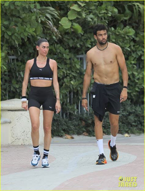 Tennis Star Matteo Berrettini Goes Shirtless For A Jog With Girlfriend Melissa Satta Photo