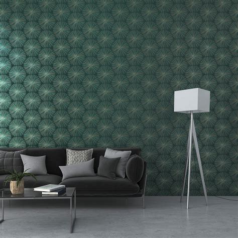 Papier peint TEANA Casadeco 100 Intissé décor Graphique vert Saint