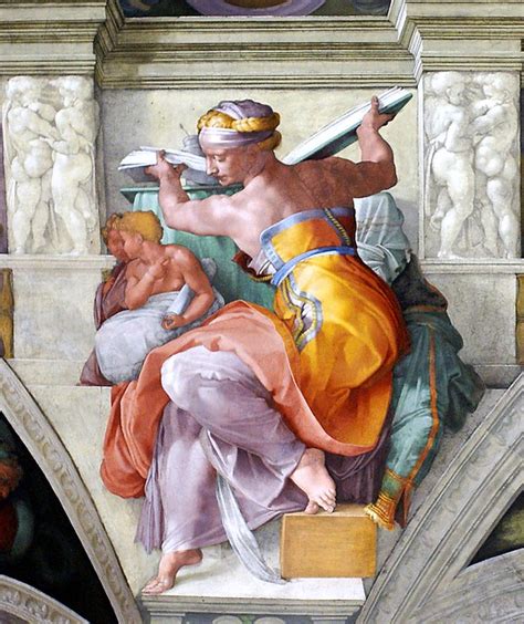 Sixtinische Kapelle Michelangelo Libysche Sibylle Libyan Sibyl A