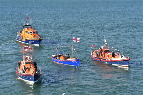 Historic Lifeboats On Parade For Angle Rnlis Open Day Rnli