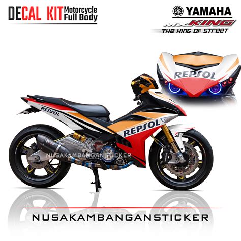 Decal Sticker Yamaha MX King 150 Spesial Repsol Edition Stiker Full