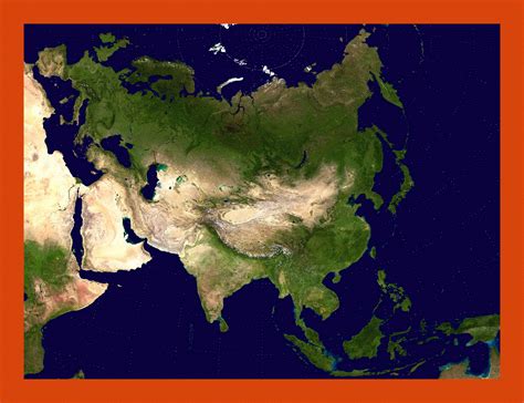 Satellite map of Asia | Maps of Asia | GIF map | Maps of the World in ...