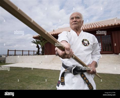 Karate Master Arakaki Sensei At The 100 Kobudo Kata Event At Karate