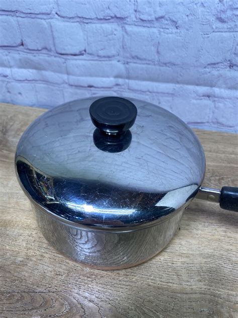 Vintage Revere Ware 2 Qt Sauce Pan Pot Copper Clad Bottom With Lid Clinton Ill Ebay