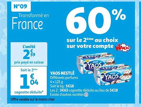 Promo Yaos Nestlé chez Auchan iCatalogue fr