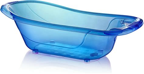 Large 50 Litre Aqua Blue Clear Transparent Baby Bath Tub