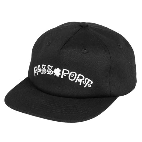 Passport Hat Sham 5 Panel Black