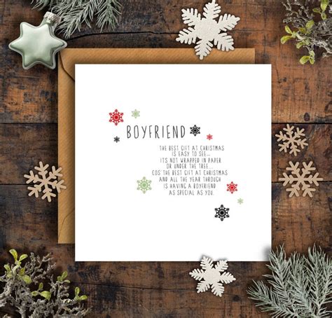 Personalised Boyfriend Poem Christmas Card Boyfriend - Etsy UK