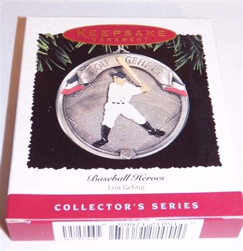 Hallmark Ornament Lou Gehrig Baseball Heroes Dated Nd In