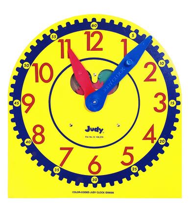 Grade K-3 13" x 12" Wooden Color-Coded Judy® Clock