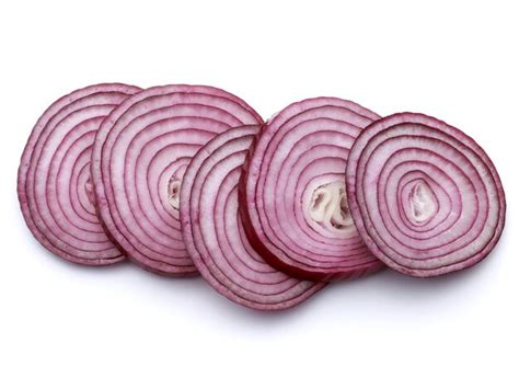 Premium Photo Sliced Red Onion Rings Isolated On White Background Cutout