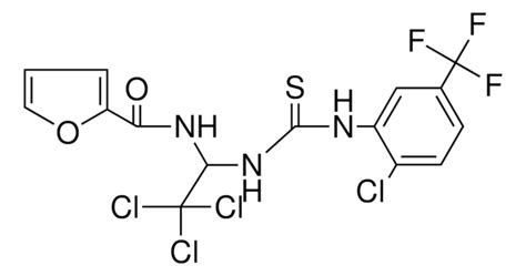 FURAN CARBOXYLIC ACID 2 2 2 TRI CL 1 3 CL TRI F ME PH THIOUREIDO