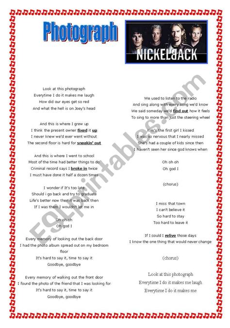 Photograph - Nickelback - ESL worksheet by NandoGledson