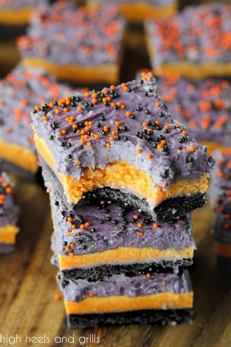 Halloween Sugar Cookie Bars High Heels And Grills