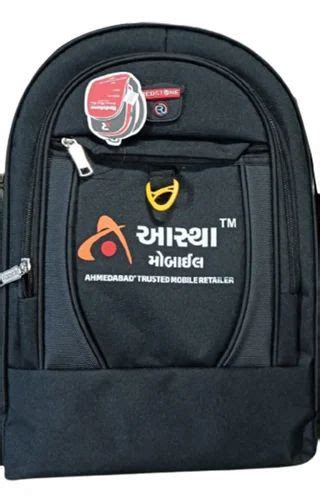 Black Printed Polyester Promotional Backpack Capacity Kg At Rs