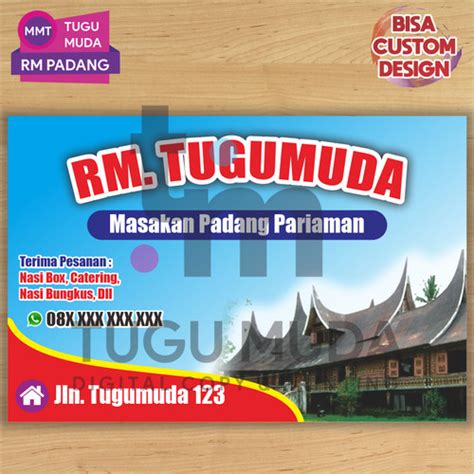 Jual Cetak Spanduk Banner MMT RUMAH MAKAN PADANG RENDANG SAPI SAYUR