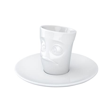 Tasse Espresso Visage En Porcelaine Emotion Perplexe Pylones