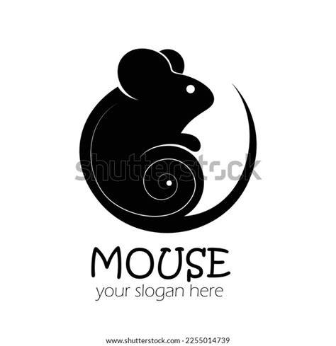 Black White Vector Mouse Logo Stock Vector (Royalty Free) 2255014739 ...