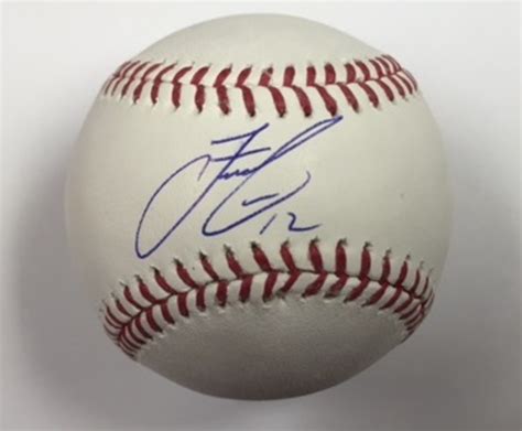 Francisco Lindor Autographed Baseball Mlb Auctions