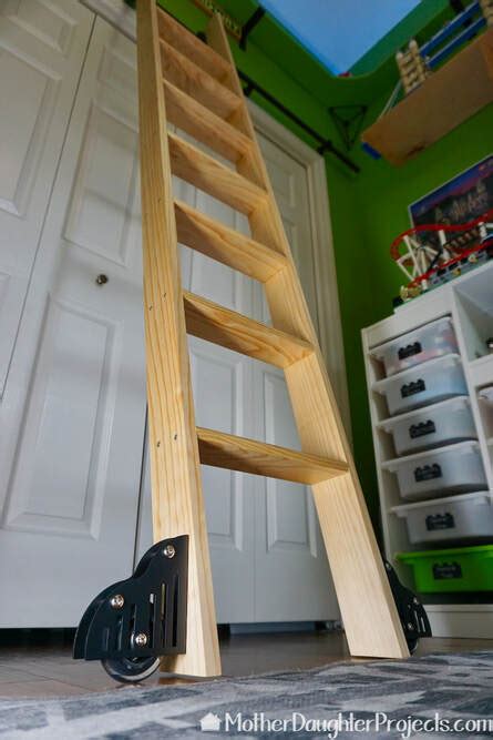 How To Build A Rolling Library Ladder Mother Daughter Projects