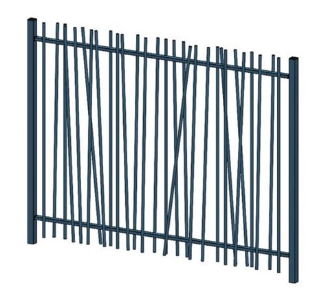 Fence With Bars Exalt Oblic Dirickx Galvanized Steel